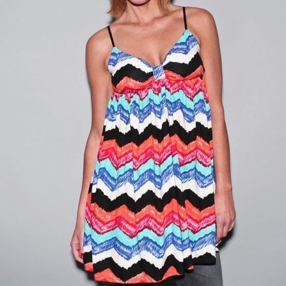 Vans Striped Skater Babydoll Dress Multicolored Size Small - Picture 2 of 8